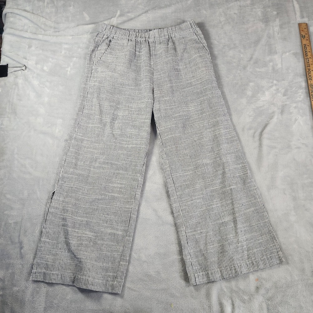 Fresh‎ Produce Pull On Cropped Pants Womens XS Striped Wide Leg Coastal Grandma